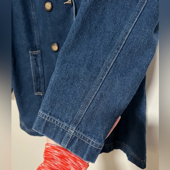 Denim&Co Vintage 90s Denim Chore Jacket Coat Size Medium Y2K - Picture 4 of 13